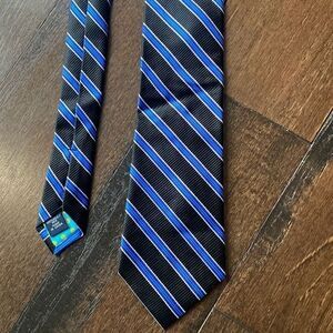 Ted Baker‎ London 100% silk tie blue black suit dressy office